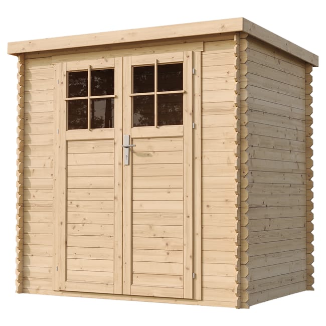 Casetta da Giardino in Legno per Esterni con porta con serratura di alta qualità- 239x105x204cm - Piccola Casetta in Legno - TIMBELA M311F+M311G