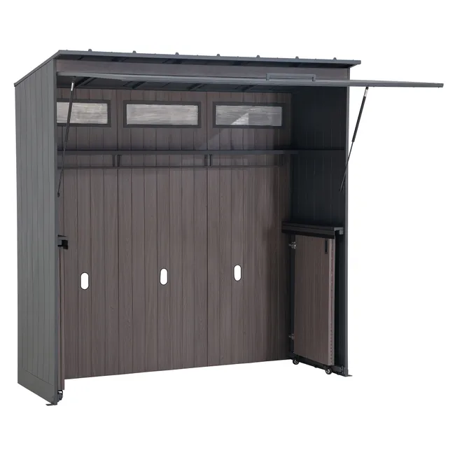 Casetta da giardino MAMBO per cucina da esterno - 94 cm x 220 cm, antracite