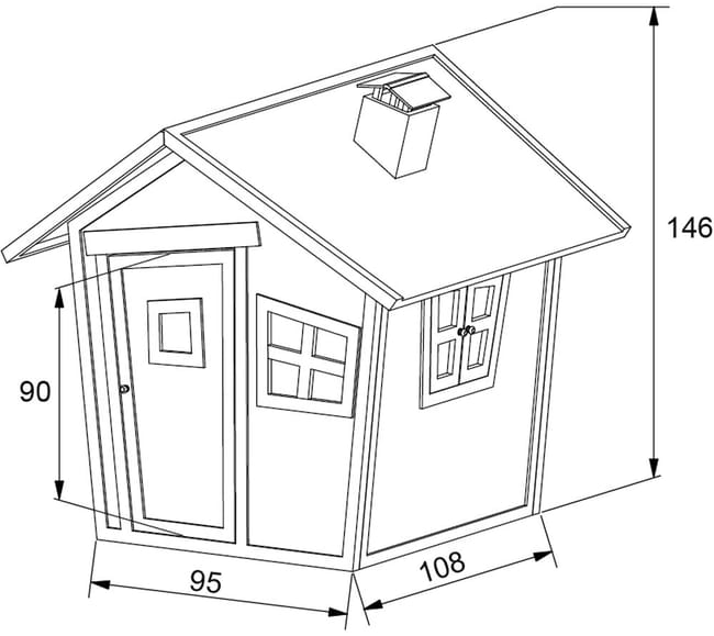 AXI Alice Casa Bambini in legno FSC | Casetta da gioco per giardino / esterno in marrone & verde | Casetta da giardino per bambini - immagine 2