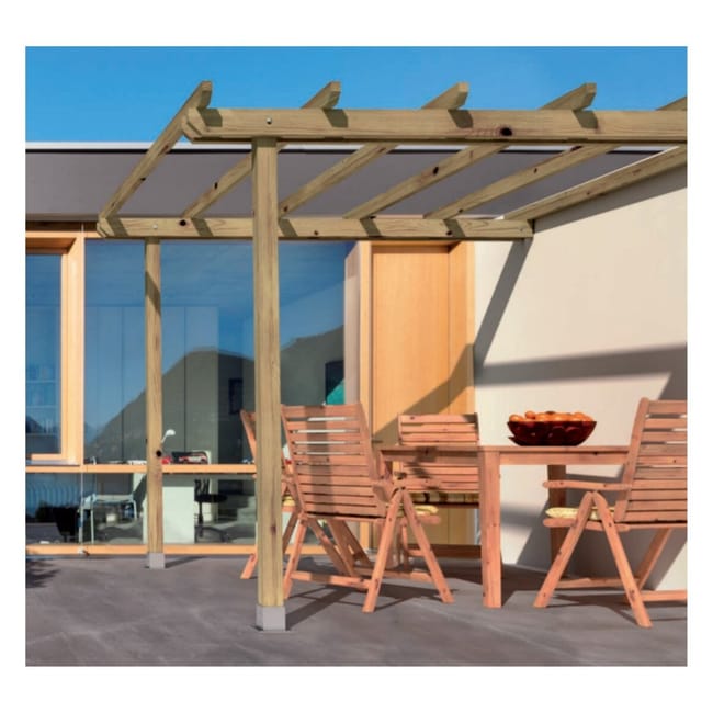 Pergola Orange in legno struttura naturale L 300 x P 300 x H 249 cm - immagine 6
