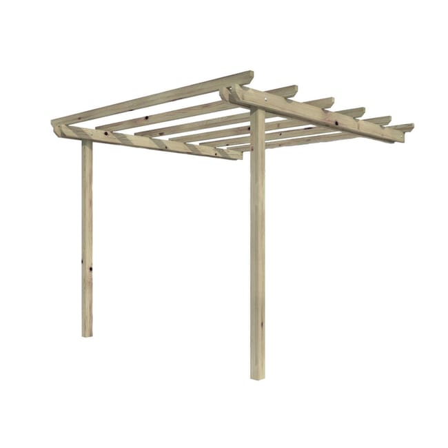 Pergola Orange in legno struttura naturale L 300 x P 300 x H 249 cm - immagine 3