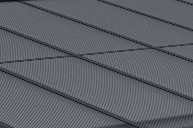 Tettoia per auto addossata KLEO 4m x 3m alluminio Grigio - immagine 5