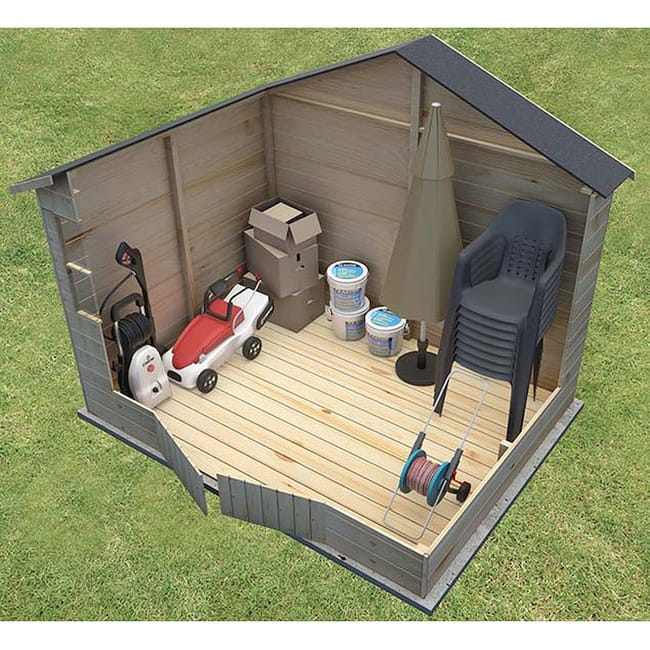 Casetta da giardino con giardino DECOR ET JARDIN Bouganville in legno con porta battente semplice, superficie interna 4.32 m² e spessore parete 12 mm - immagine 6