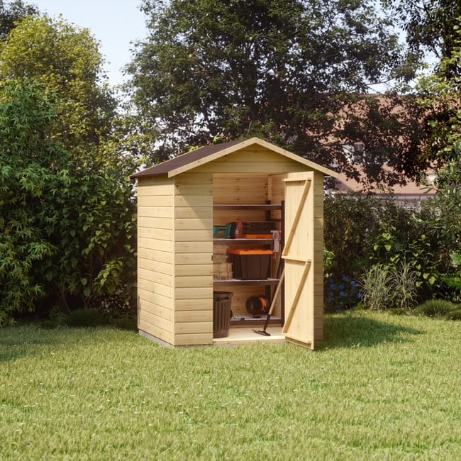 Casetta da giardino con giardino NATERIAL Dolomite in legno naturale con porta battente semplice, superficie interna 2.36 m² e spessore parete 12 mm - immagine 3