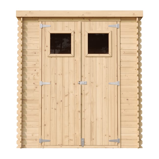 Casetta da Giardino in Legno per Esterni CON PAVIMENTO TRATTATO - A200x204x204 cm/3.53 m2 - Piccola Casetta in Legno - TIMBELA M309+M309G - immagine 8