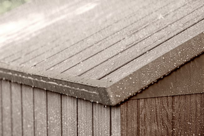 Casetta da giardino con pavimento KETER DARWIN 6X8 C/FINESTRE in polipropilene marrone con porta doppio battente, superficie interna 4.11 m² e spessore parete 16 mm - immagine 7