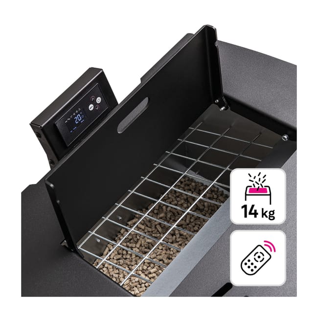 Stufa a pellet ventilata Hella Equation 7 kW nero - immagine 6