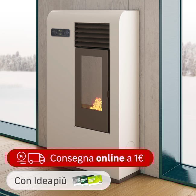 Stufa a pellet ventilata Zita 6.5 kW bianco - immagine 6