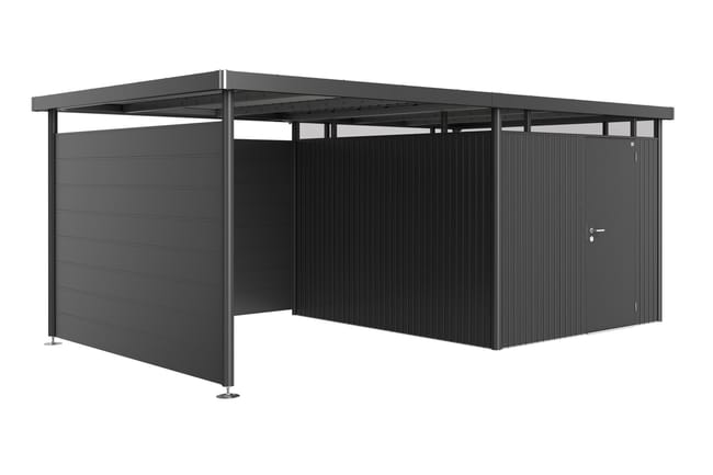 Parete laterale H2-H5 in acciaio grigio scuro L 266 x P 2.5 cm struttura grigio