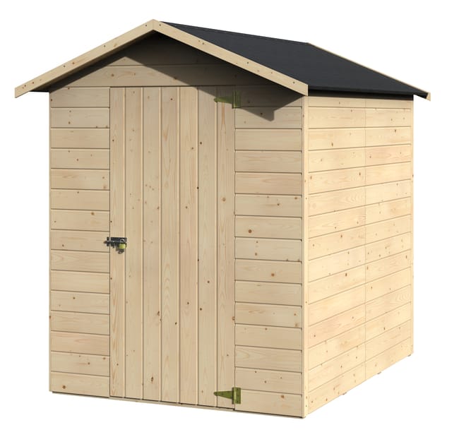 Casetta da giardino con giardino NATERIAL Dolomite in legno naturale con porta battente semplice, superficie interna 2.36 m² e spessore parete 12 mm