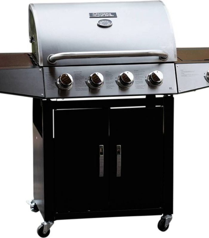 Griglia da barbecue HABITAT ET JARDIN Party 5 (Acciaio - 63,5 x 40,6 cm)