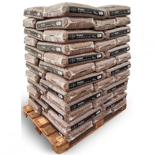 Pallet 77 Sacchi di Pellet Carrefour 15 kg