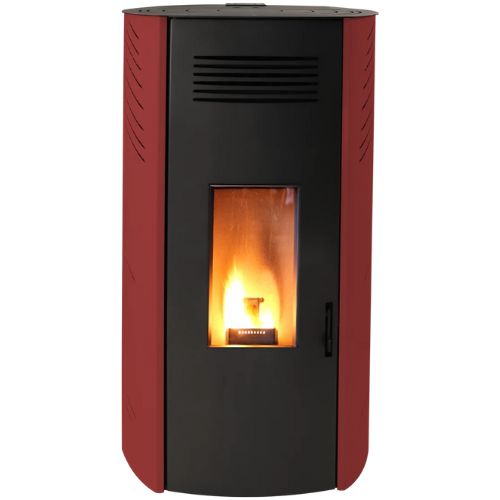 Stufa di Pellet CTL Emy 8kW Bordeaux: Calore Efficiente con Design