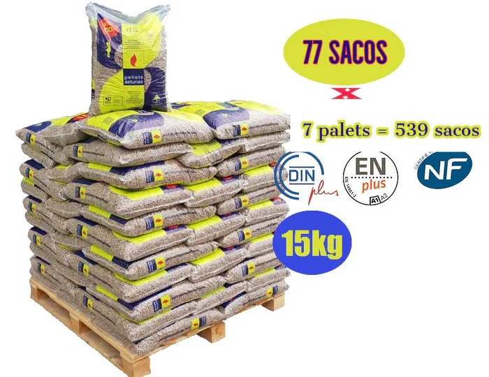 Pellets Asturias – 7 Pallets - 539 Sacchi da 15kg