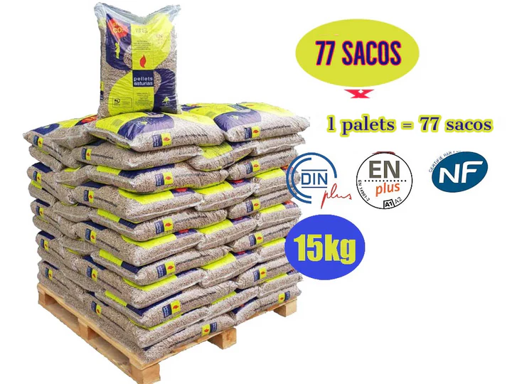 Pellets Asturias – 1 Pallets - 77 Sacchi da 15kg