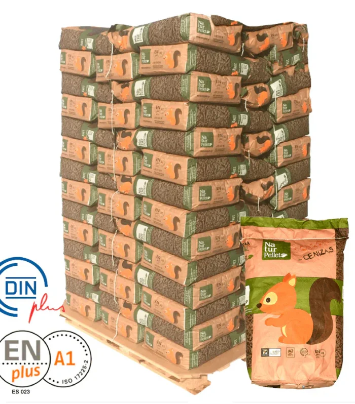 Naturpellet. 5 pallet - 350 sacchi certificati Enplus di 15 kg